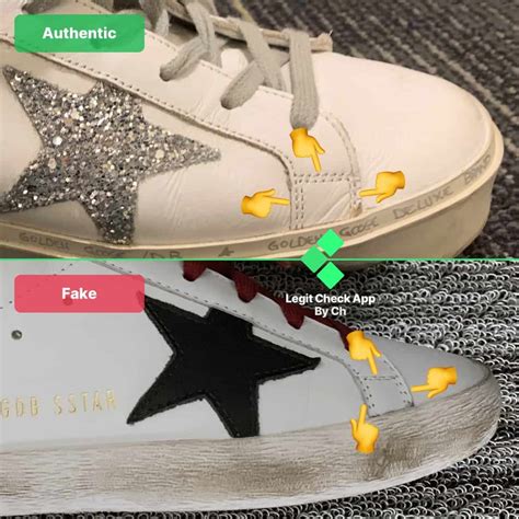 golden goose fake shoes|authentic golden goose stitching.